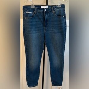 Calvin Klein Jeans High Rise Skinny Ankle Stretch Denim Size 33
